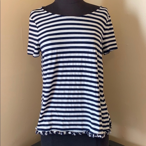 EUC Size Large Stretchy striped blouse C1 - Picture 1 of 5